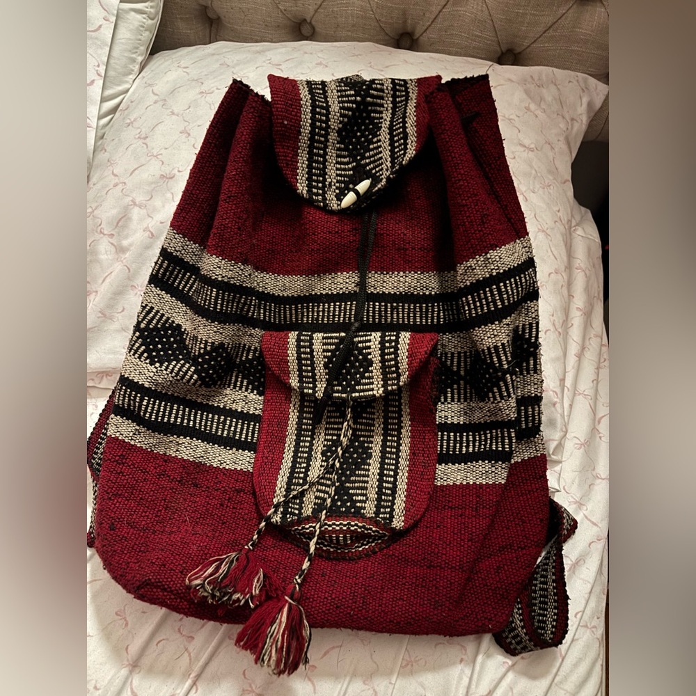 Aztec pattern- Handmade in Peru backpack bag 💼